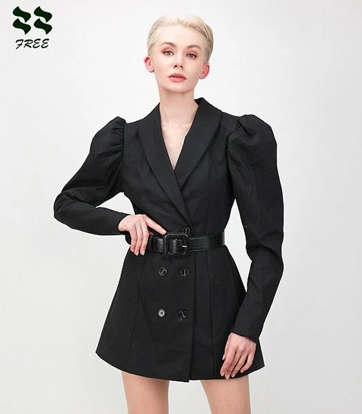 Double-breasted Gigot Sleeve Blazer Chinese Factory