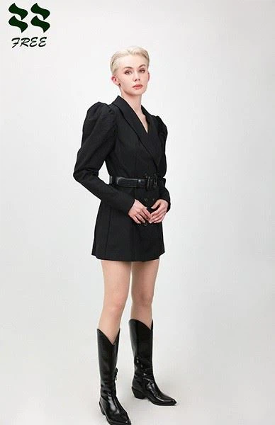 Double-breasted Gigot Sleeve Blazer Chinese Factory