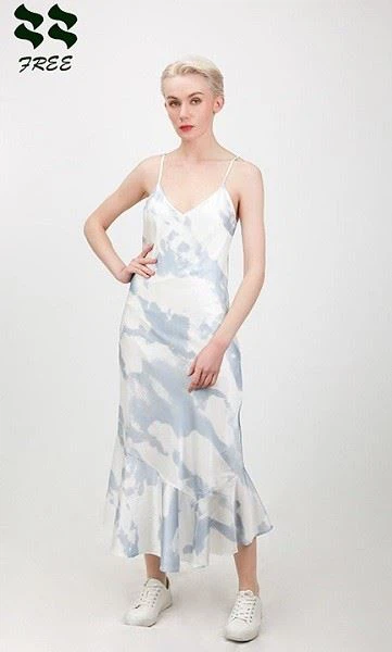 Satin Silk Cloth Cami Maxi Dress Factory