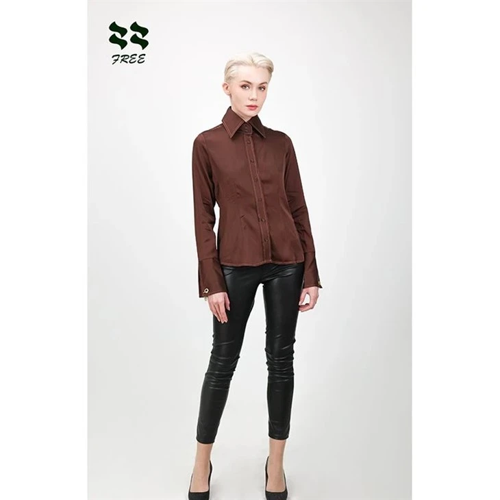 Button Down Shirts With Classic Collar For Ladies